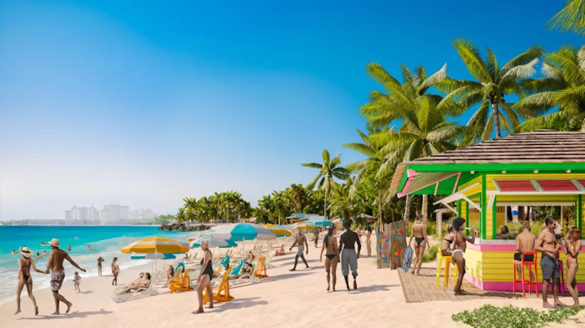 Royal Caribbean’s New Beach Resort Will Focus on Sustainability Royal Beach Club Paradise Island rendering